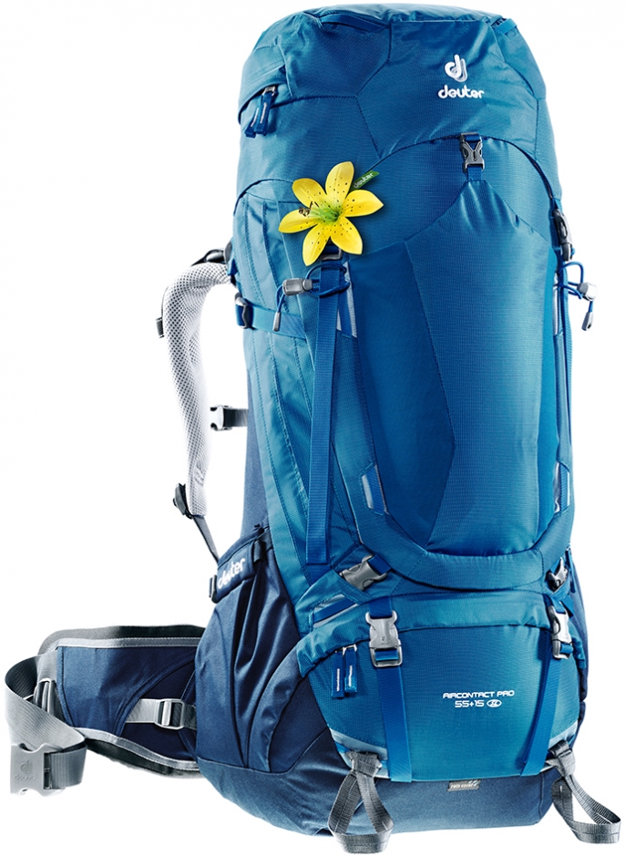 Deuter Aircontact PRO 55 + 15 SL | Magic Mount Shop Deuter Aircontact Pro 55+15 SL Damen Rucksack arctic
